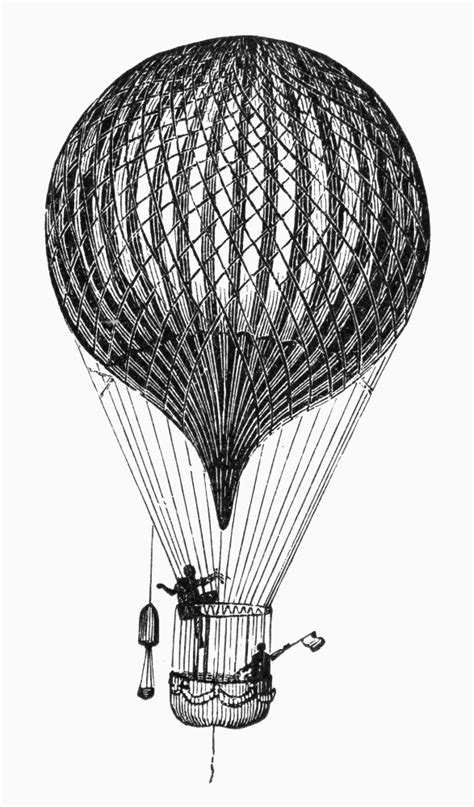 Charli_re Balloon. /Nhydrogen-Filled Hot Air Balloon Invented By Jacques Charles In 1783. Poster ...