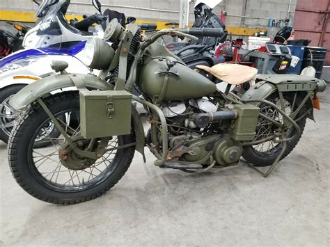 Vintage 1942 Harley Davidson WLA Military Motorcycle for sale