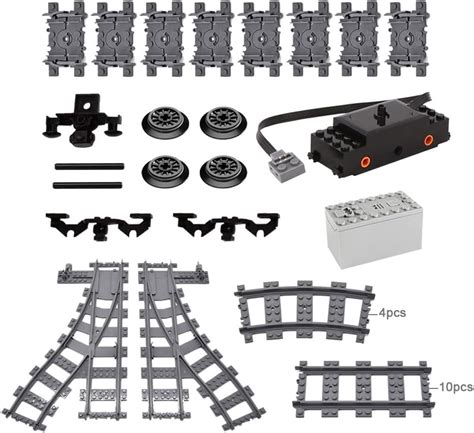 Amazon.com: MISINI 39Pcs City Train Tracks Accessories Kit, Straight Curved Flexible Train ...