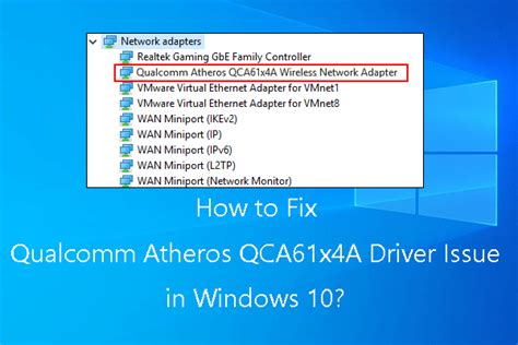 How to Fix Qualcomm Atheros QCA61x4A Driver Issue in Windows 10? - MiniTool