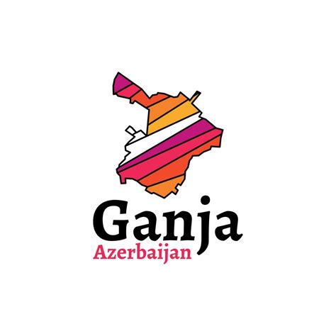 Map of Ganja - Azerbaijan Illustration template design, Azerbaijan ...