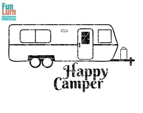 Happy Camper. Camper Camping SVG RUV Travel Vacation | Etsy | Happy campers, Camper, Camper drawing