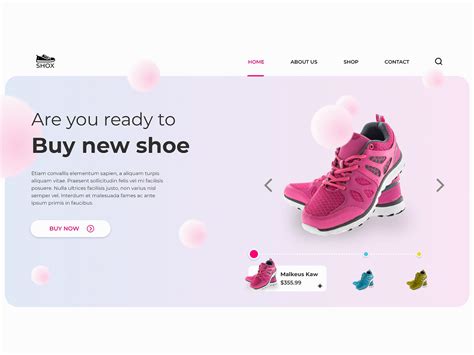 Shoe Website Modern Landing Page Design | BBS BRANDING by Bayzid on ...