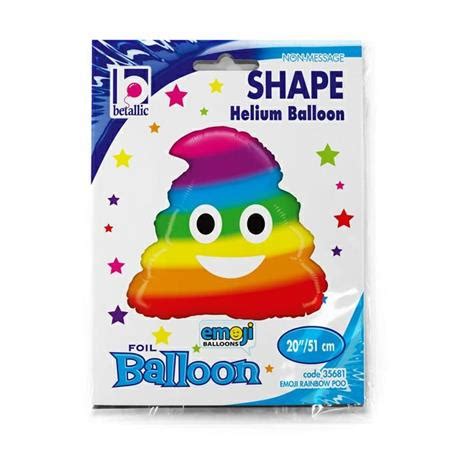 20"/51cm Pack Of Single Emoji Rainbow Poo#c - Bargain WholeSalers