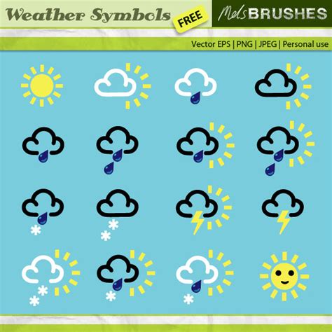 Free Weather Symbols Vector | Download Free Vector Art | Free-Vectors