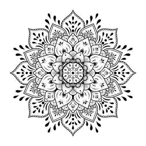 Black mandala design on white background 1861123 Vector Art at Vecteezy