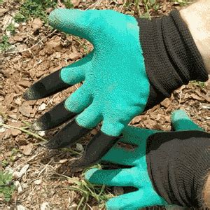 SEE THE VIDEO! - Garden Genie Gloves With Claws for Digging & Planting - No More Worn Out ...