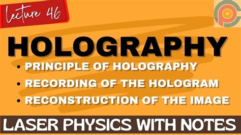 Holography | Basic Principles of Holography - YouTube