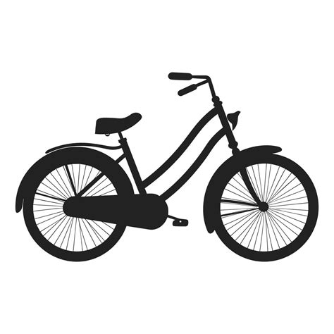 Bicycle black Silhouette Free vector Clipart, Cycle Vector Silhouette isolated on a white ...