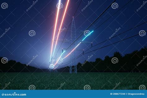 Electricity Transmission Electric Grid Stock Illustration ...