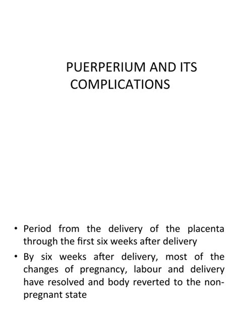 63 Puerprium and Its Complications | PDF | Childbirth | Postpartum Period