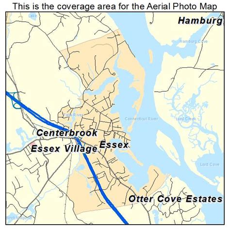 Aerial Photography Map of Essex Village, CT Connecticut