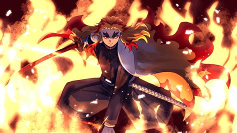 3840x2160 Resolution Kyojuro Rengoku From Demon Slayer 4K Wallpaper ...