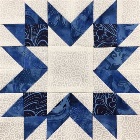 Star Burst Quilt Block | Blue & White Sampler