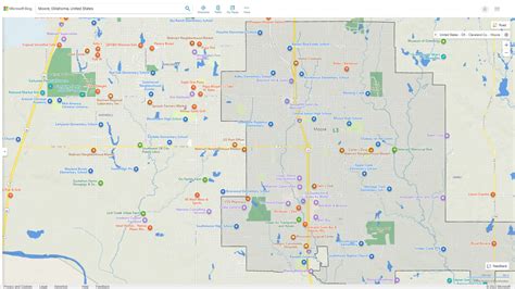 Moore, Oklahoma Map