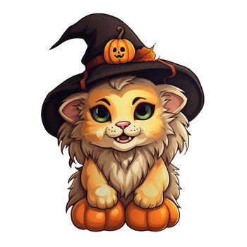 Cute Halloween Lion Clipart by NerdyNuggets | TPT