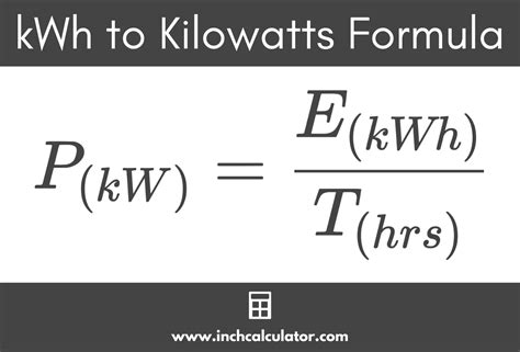 Watt To Kwh Calculator