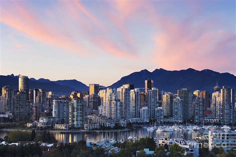 Downtown Vancouver Skyline at Dusk Photograph by Jeremy Woodhouse - Fine Art America