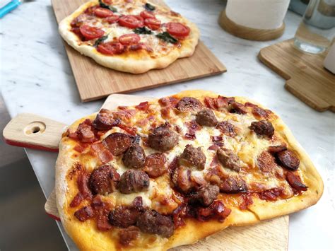 Meat Lovers Pizza Recipe All Recipes / Spread pizza sauce over the ...