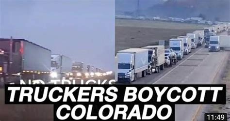 Truck Drivers BOYCOTT Colorado over 110-year prison sentence to trucker - Qanon News