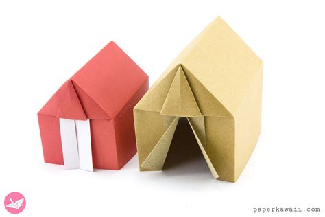 Origami Tent Or House Tutorial - Paper Kawaii