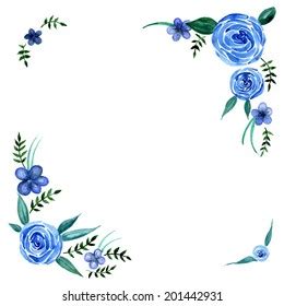 Blue Frame Flower Border Design / .amazing border designs, simple paper ...