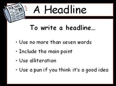 Headlines, Byline, Lead and Supporting Paragraphs - Newspaper Article