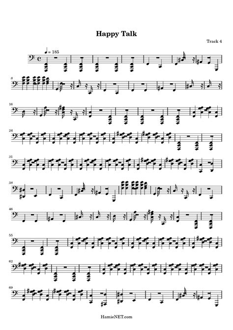 Happy Talk Sheet Music - Happy Talk Score • HamieNET.com