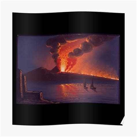 "Mount Vesuvius Eruption Painting " Poster for Sale by ChromaCass | Redbubble