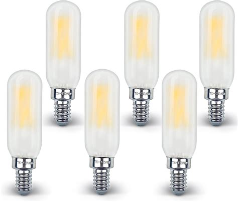 Frosted Light Bulbs E12 LED Bulb 40W Warm White 2700K, Chandelier Light ...