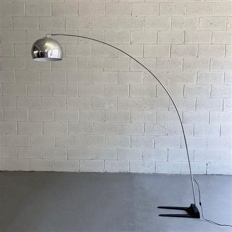 Mid-Century Modern Chrome Arc Floor Lamp at 1stDibs