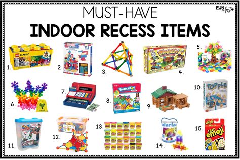 15 Must Have Indoor Recess Items - Fun in First