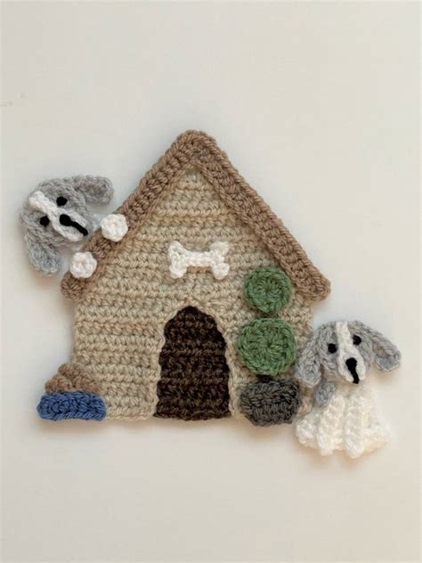 Dog House Crochet Applique Pattern Instant Pdf Download - Etsy