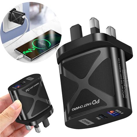 25W USB C Fast Charger Dual Port PD Powered + Fast Charger Wall Charger ...