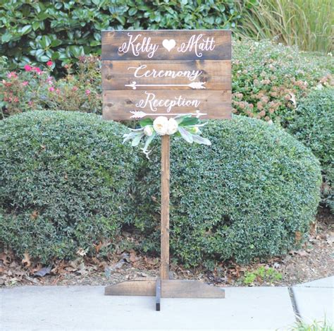 Wedding Directional Signs Wood Wedding Signs With Stake | Etsy