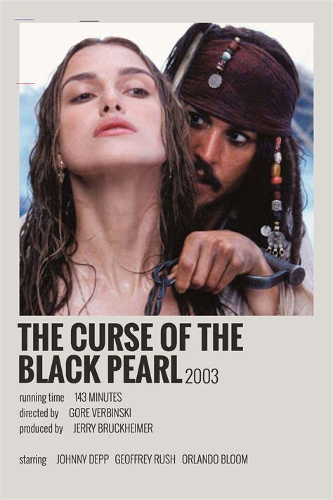 Alternative Minimalist MovieShow Polaroid Poster - The Curse of the Black Pearl | Film posters ...