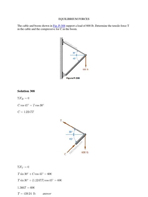 Equilibrium Forces | PDF