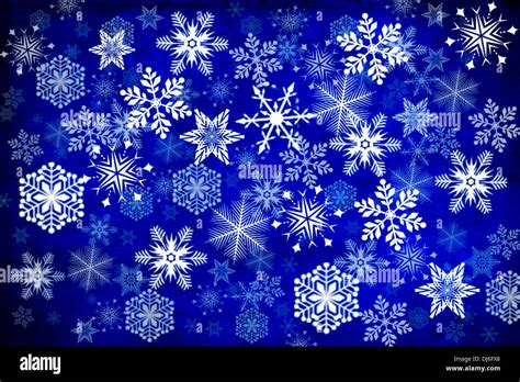 Snowflake background on dark blue Stock Photo - Alamy