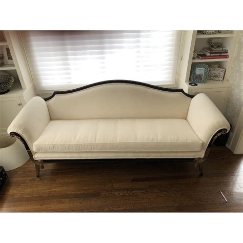 White Velvet Sofa - AptDeco