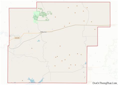 Map of Latimer County, Oklahoma - Thong Thai Real