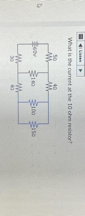 Solved What is the current at the 10ohm resistor? | Chegg.com