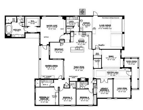 house blueprints 5 bedroom | Home Plans HOMEPW15083 - 3,220 Square Feet ...