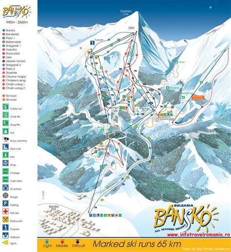 Bansko (Bulgary) Ski Map – harti.wansait.com