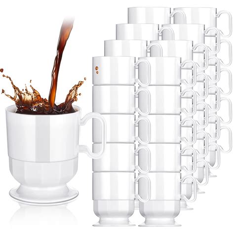 Sieral 100 Count Disposable Plastic Coffee Cups Elegant Clear Tea Cups ...