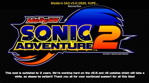 Modern SA2 v5.0 (2020, SUPER OLD) [Sonic Adventure 2] [Mods]