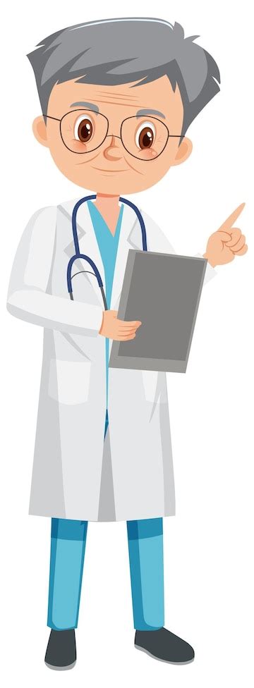 Old Doctor With Stethoscope And Journal, Eps10 Royalty Free SVG - Clip Art Library