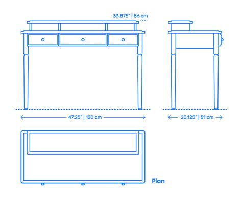 Makeup Vanities | Dressing Tables Dimensions & Drawings | Dimensions.com