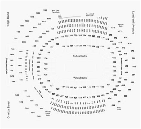 Lambeau Field Seating Chart With Rows Seat Number | Cabinets Matttroy