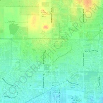 Litchfield Park topographic map, elevation, relief