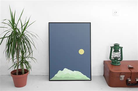 Minimalist Landscape Wall Art Scandinavian Art Nordic - Etsy